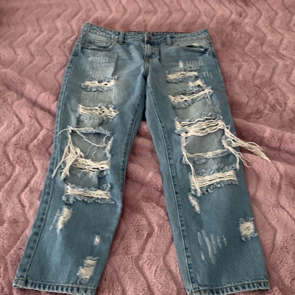 Tinseltown, denim pants.